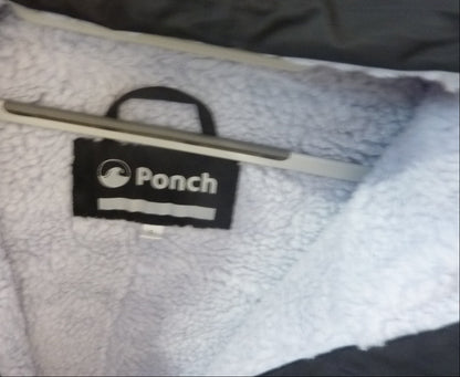 Ponch Robe-LARGE-Black/Grey
