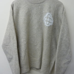 The couture Club Monogram Fluffy Knit Crew Jumper-XS