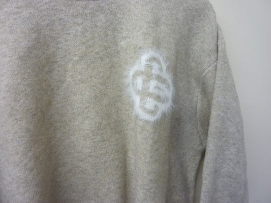 The couture Club Monogram Fluffy Knit Crew Jumper-XS