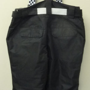 HOTIAN Snow Pants With Checkered Straps-BLACK-MEDIUM