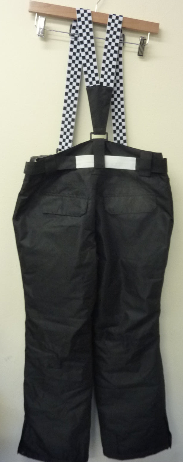 HOTIAN Snow Pants With Checkered Straps-BLACK-MEDIUM