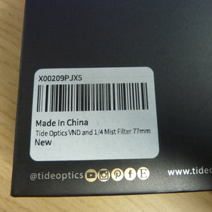 Tide Variablend Optical Glass ND2-ND400 77MM