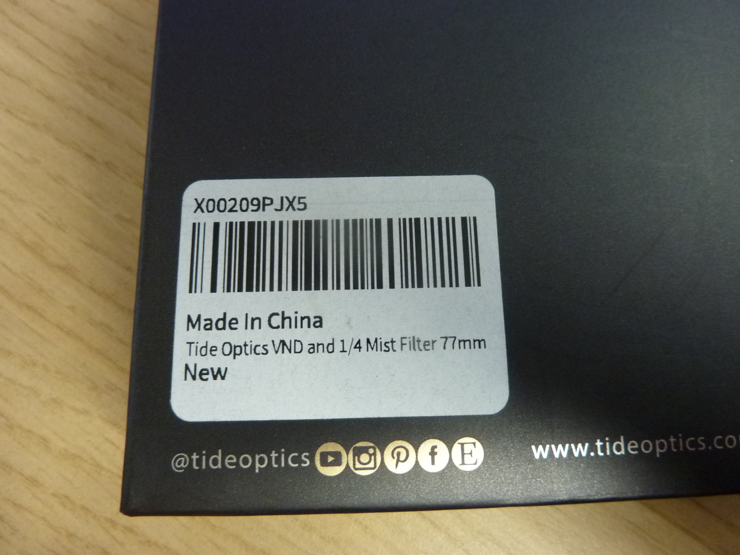 Tide Variablend Optical Glass ND2-ND400 77MM