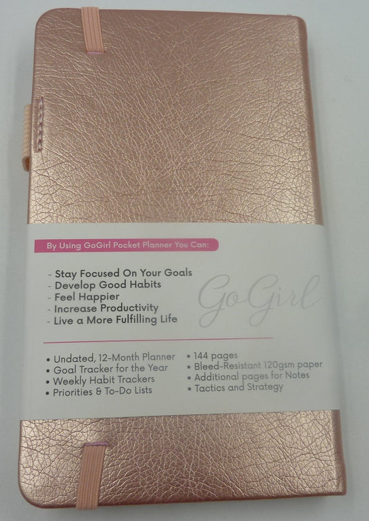 GoGirl Pocket Book Undated Diary- Rose Gold