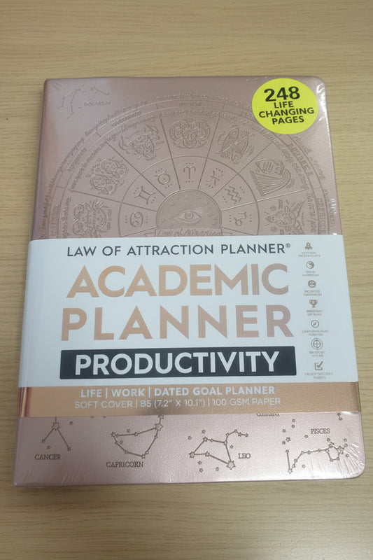 Law of Attraction Planner Productivity-B5-Rose Gold