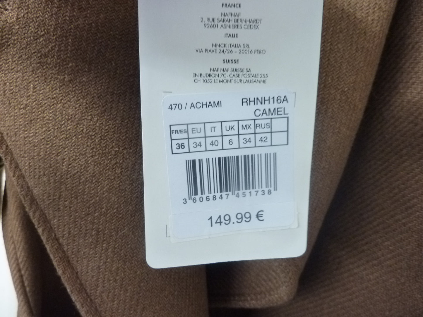 Naf Naf Women's ACHAMI UK6EU34 Coat