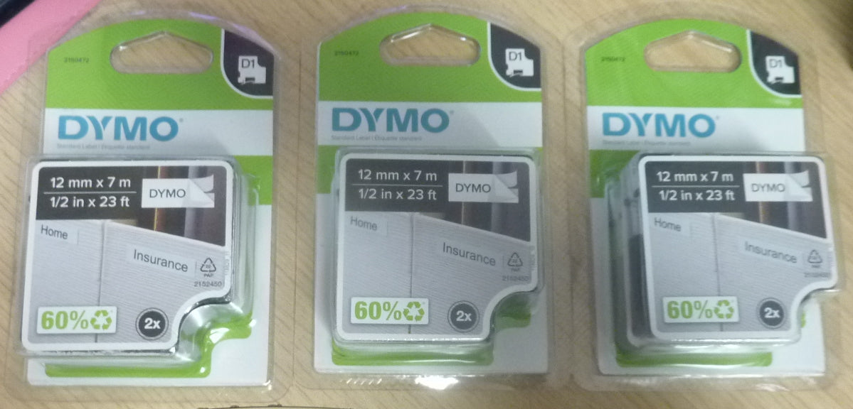 3 X D1 Dymo LabelManager Label Makers Labels