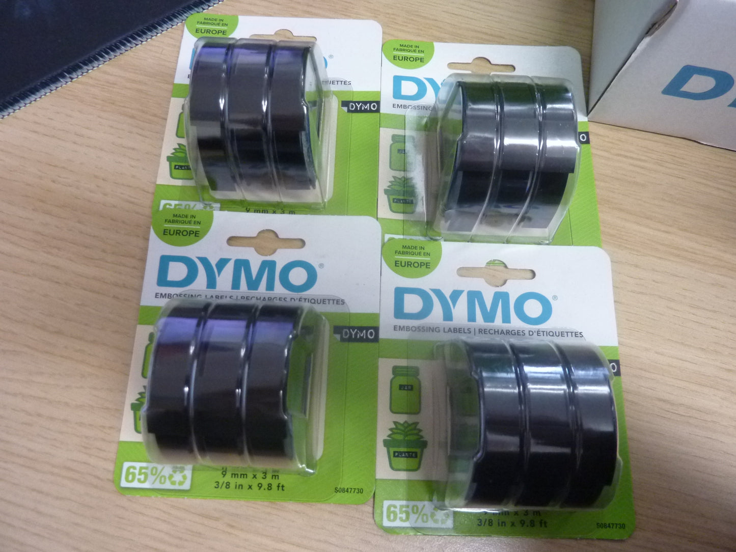 4 X DYMO Embossing Labels
