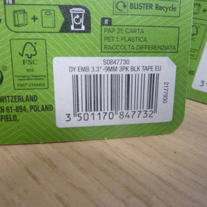 4 X DYMO Embossing Labels