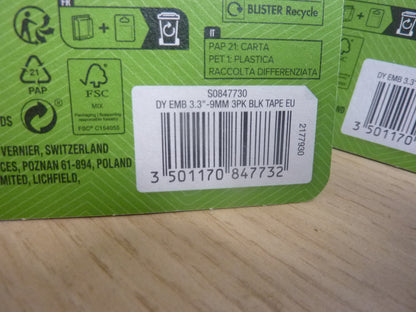 4 X DYMO Embossing Labels
