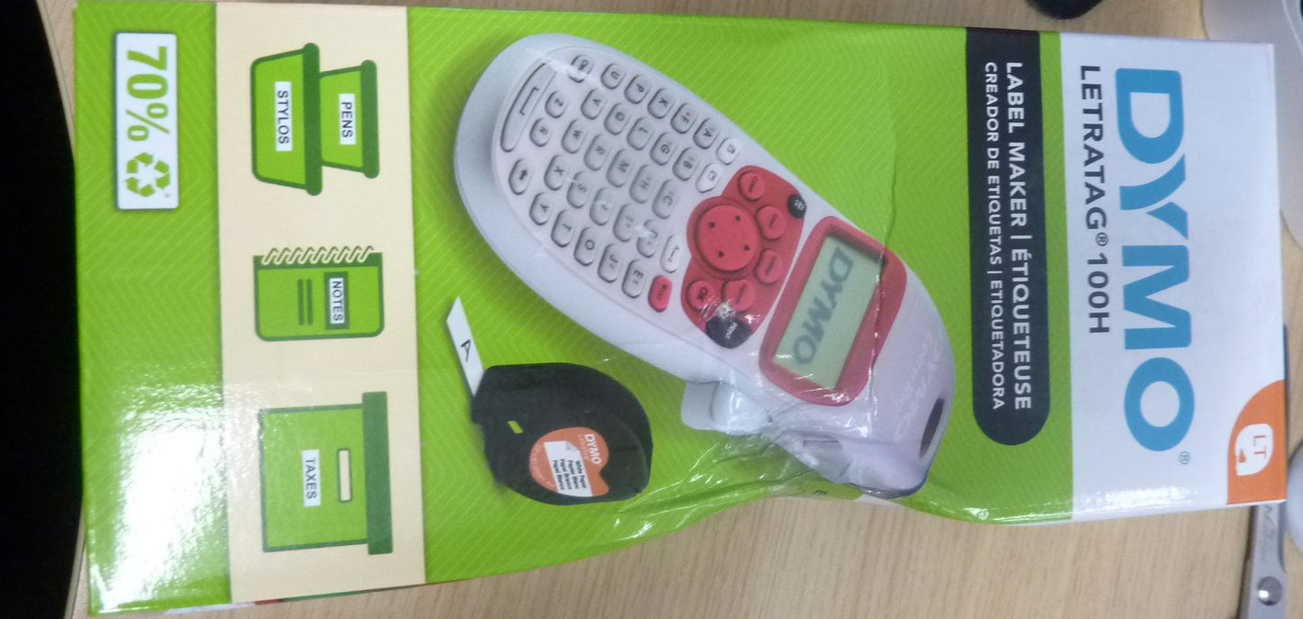 Dymo LetraTag LT-100H Handheld Label Maker-PINK