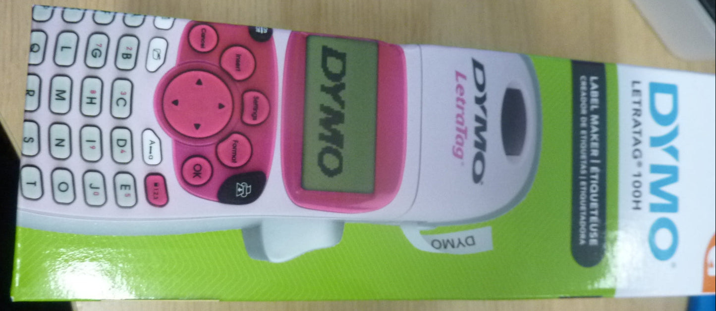 Dymo LetraTag LT-100H Handheld Label Maker-PINK