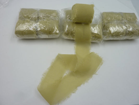 3 X 4PK CHIFFON RIBBON-GREEN 4CM X 5M