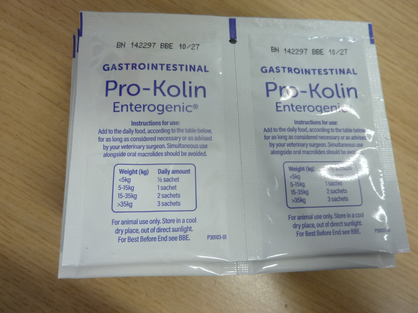 Protexin Veterinary Pro-Kolin Enterogenic Gut Health Sachets for Cats and Dogs, Chicken Flavour, 30 Sachets