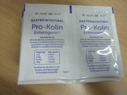 Protexin Veterinary Pro-Kolin Enterogenic Gut Health Sachets for Cats and Dogs, Chicken Flavour, 30 Sachets