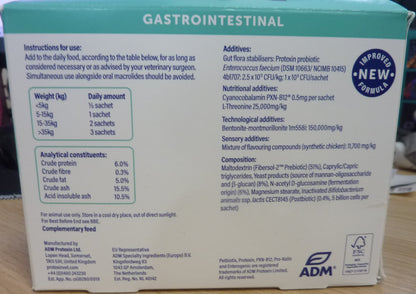 Protexin Veterinary Pro-Kolin Enterogenic Gut Health Sachets for Cats and Dogs, Chicken Flavour, 30 Sachets