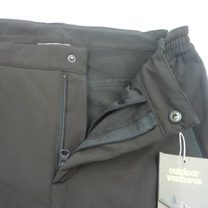 Outdoor Ventures Womens Winter Softshell Trousers-UK12 SHORT-BLACK