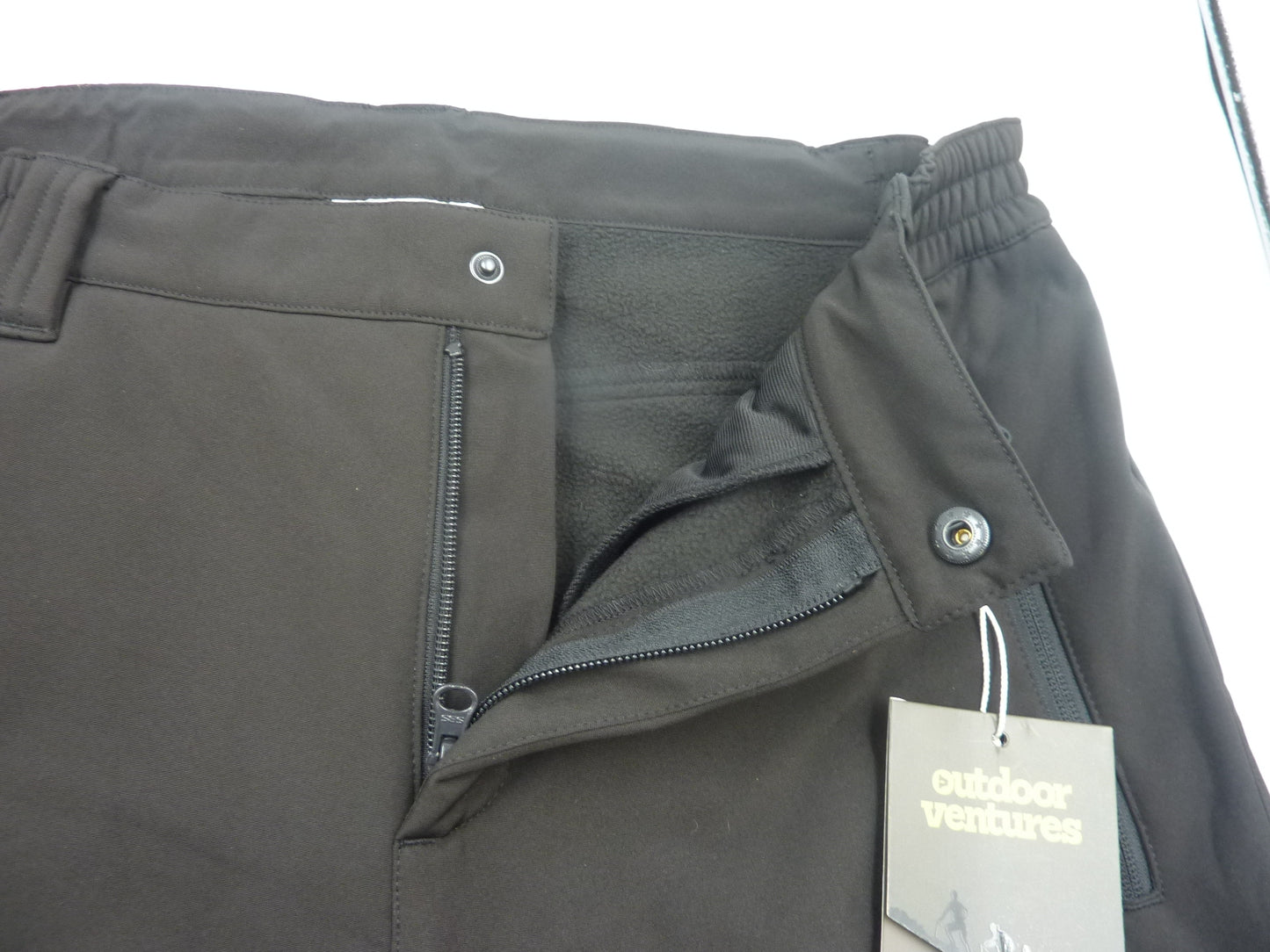Outdoor Ventures Womens Winter Softshell Trousers-UK12 SHORT-BLACK