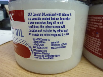 2 X DAX Coconut Oil 397G EACH TUB
