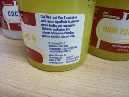 2 X DAX Hair Food Plus 4- 213G EACH TUB