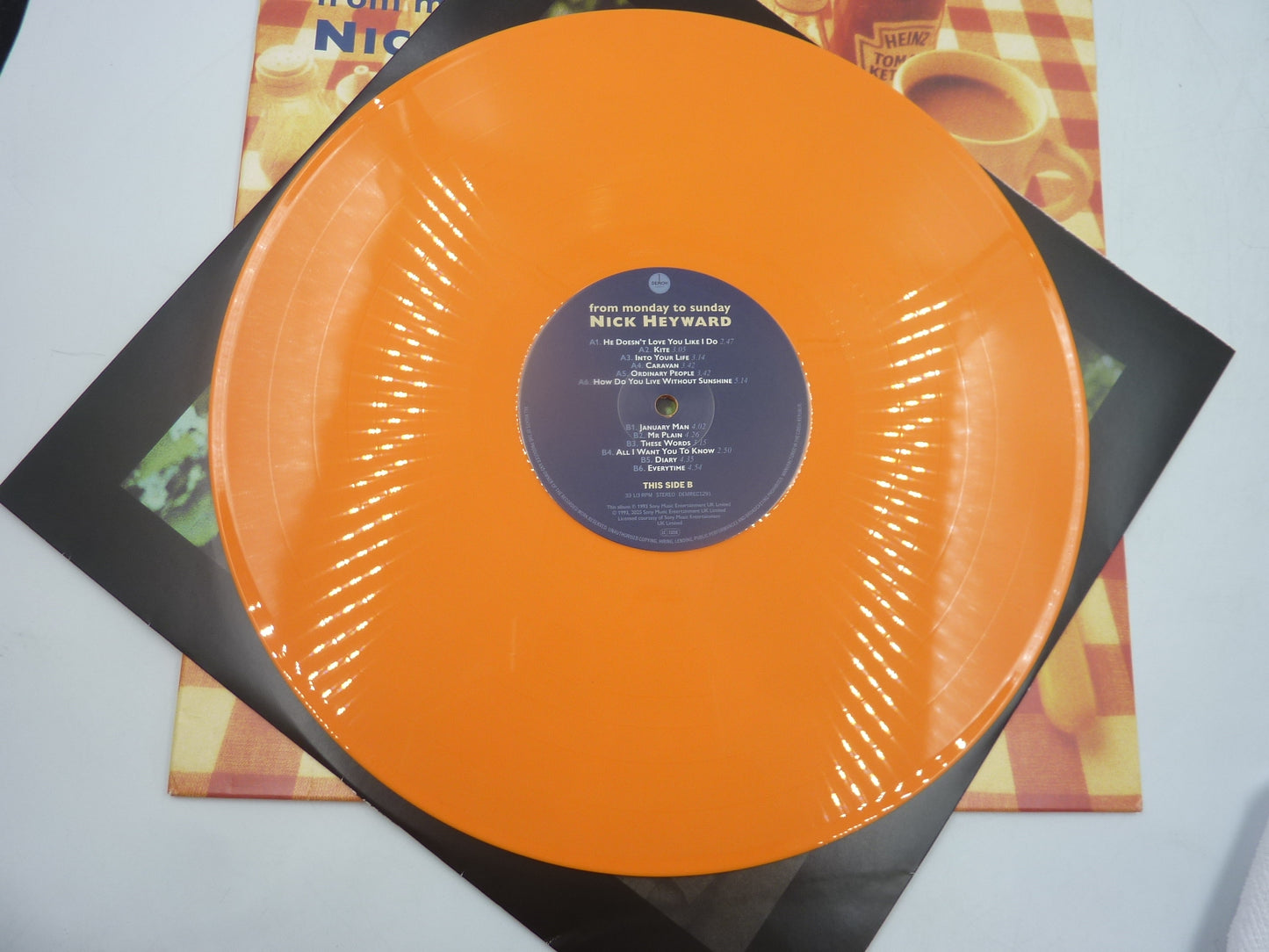 Nick Heyward - From Monday to Sunday Limited Edition Orange Vinyl 12" Album