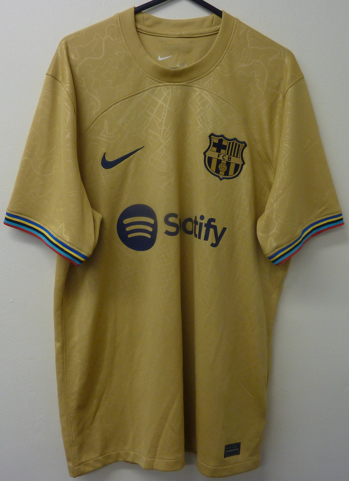 Nike FC Barcelona 22/23 Away Stadium SS Shirt With Sponsor-MEDIUM