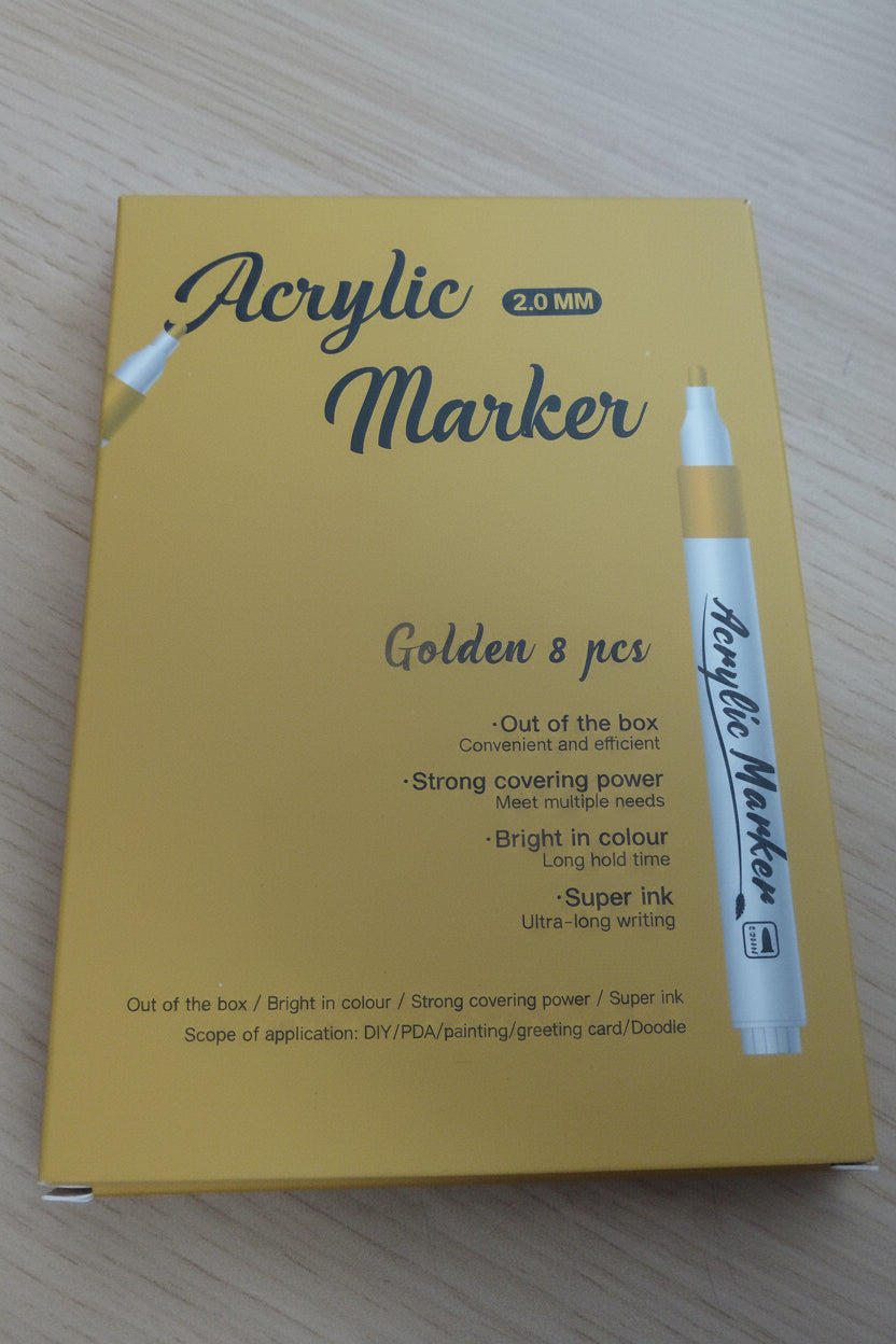 MZH Art Acrylic Gold Markers-8pk
