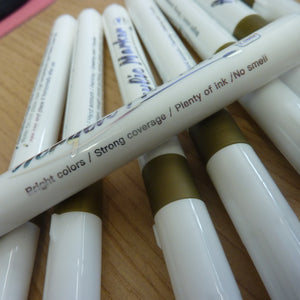 MZH Art Acrylic Gold Markers-8pk