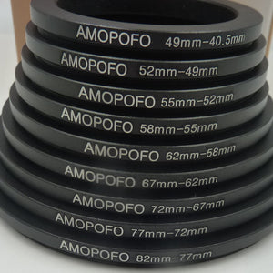 Amopofo 9PC Step Down Rings 82-40.5mm