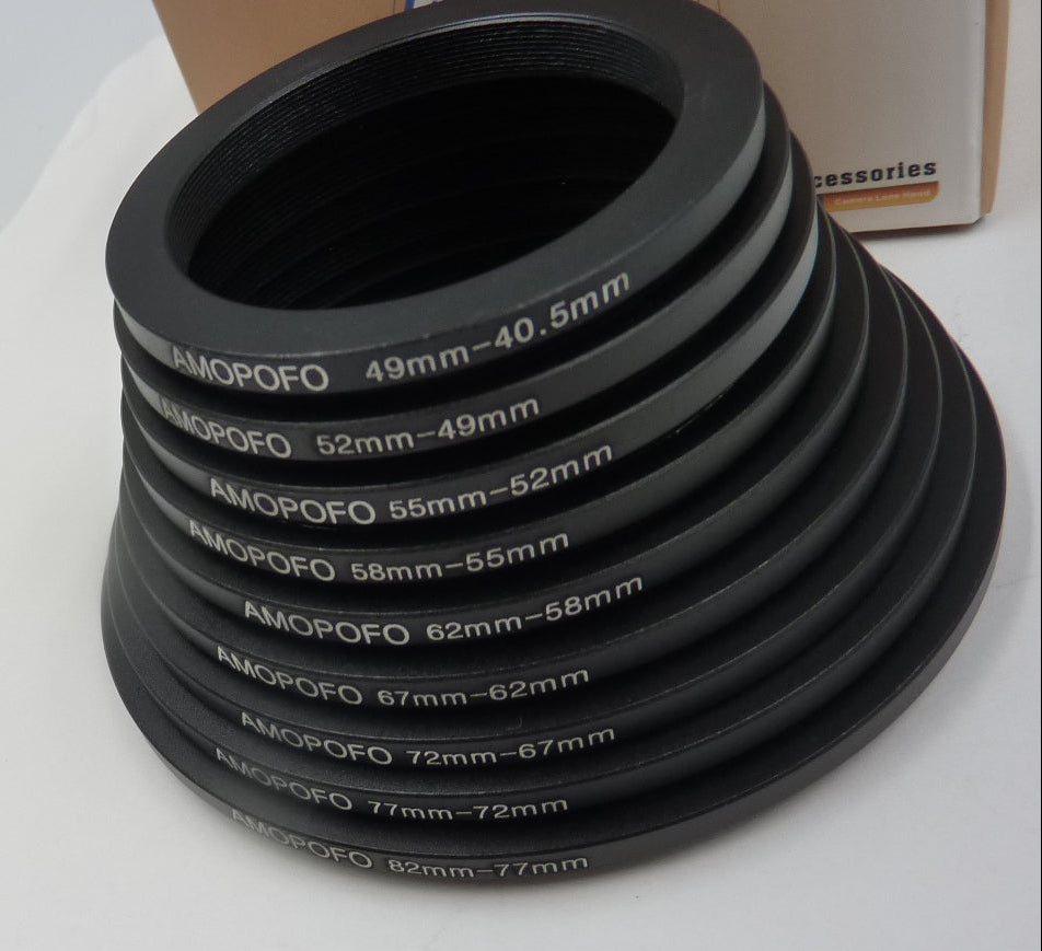 Amopofo 9PC Step Down Rings 82-40.5mm