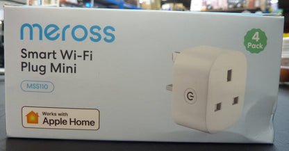 Meross Smart Plug with Energy Monitoring, Mini WiFi 4 Pack