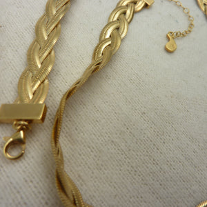 Maggoosh Gold-Plated Liquid Braid Thick Necklace