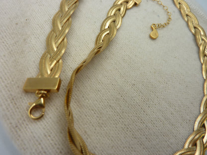 Maggoosh Gold-Plated Liquid Braid Thick Necklace