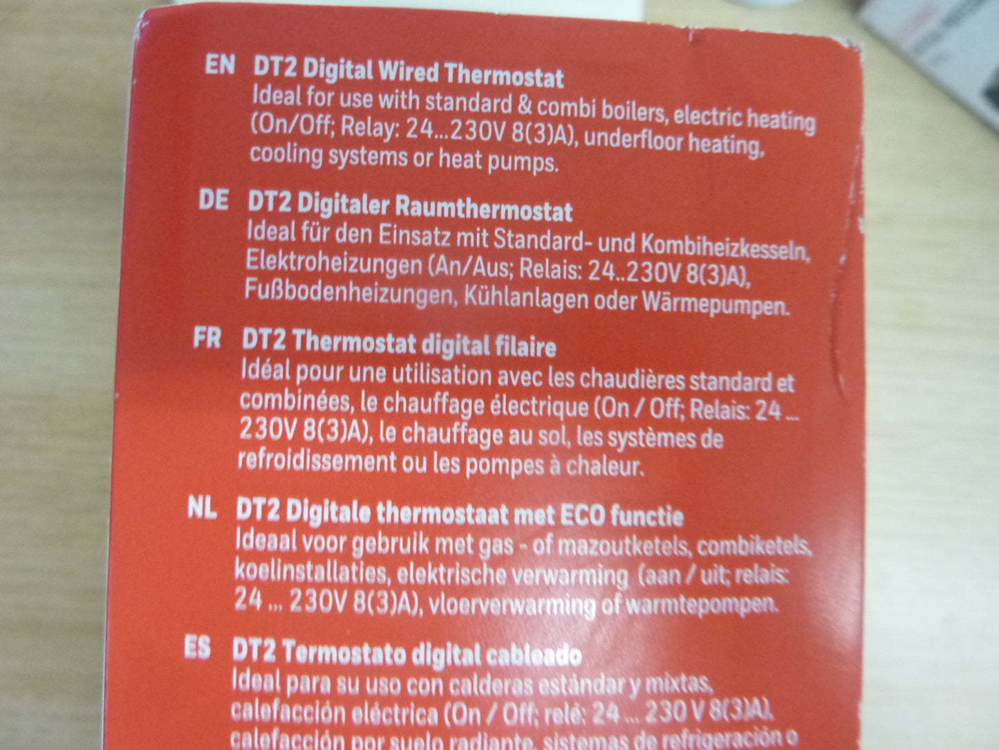 Honeywell Home THR840DEU DT2 Thermostat, White