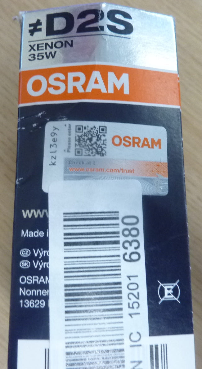 2x OSRAM Xenarc Cool Blue Boost D2S Car Headlight Bulbs