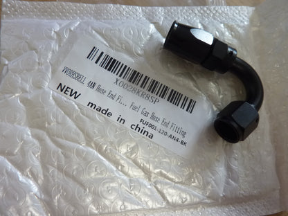 VVORHSBELL 4AN 120 Degree Swivel Hose End Fitting-black