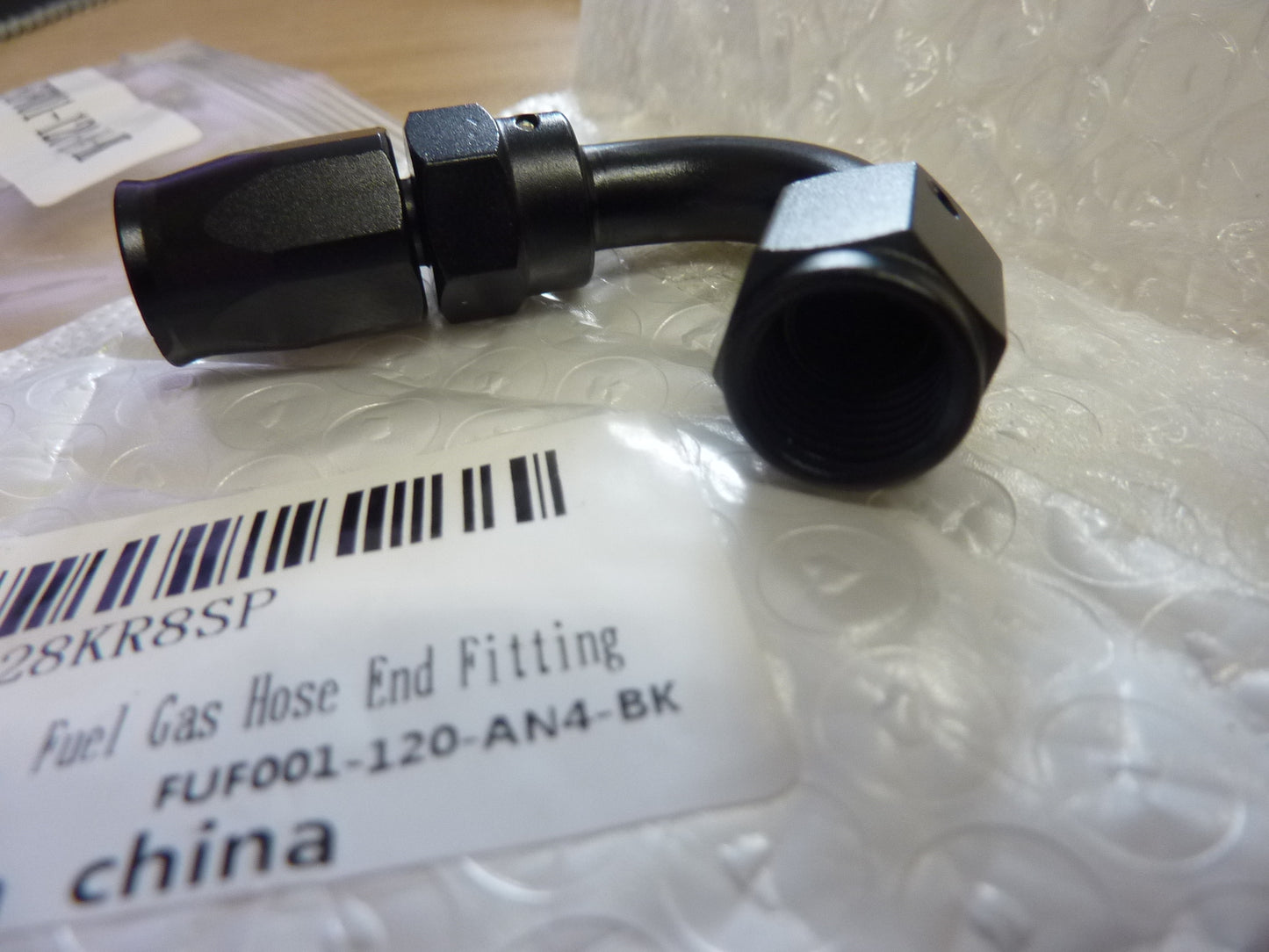 VVORHSBELL 4AN 120 Degree Swivel Hose End Fitting-black