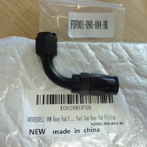 VVORHSBELL Female to AN4 Male Flare 90 Degree Swivel Fitting Adapter-BLACK