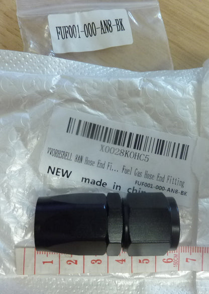 VVORHSBELL 8AN Hose End Fitting Straight-BLACK