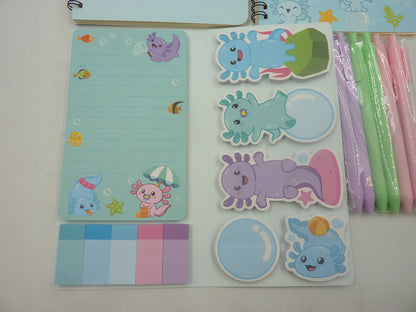 Axolotls Stationary Gift Set