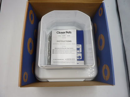 Cat Mate Elite Microchip Cat Flap with Timer & 4-Way Lock – White (355W)