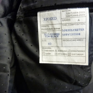 XPOSED LONDON Dinner Tim Jacket-Black Soft Velvet Tuxedo Jacket-40