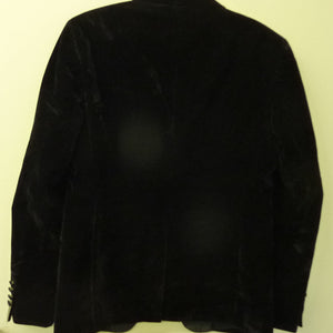 XPOSED LONDON Dinner Tim Jacket-Black Soft Velvet Tuxedo Jacket-40