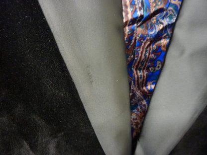 XPOSED LONDON Dinner Tim Jacket-Black Soft Velvet Tuxedo Jacket-40"