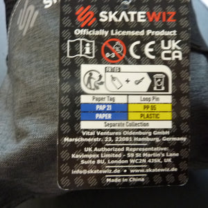 Skatewiz Black and White Skateboard Knee and Elbow Pads size L