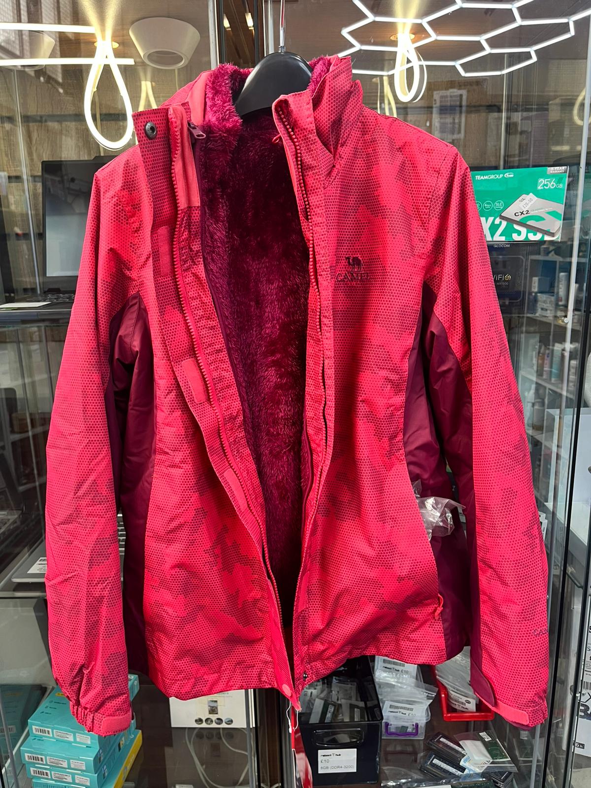 Camel Crown 3-in-1 ski jacket PINK UK MEDIUM