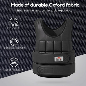 HOMCOM 10kg Weighted Vest, Adjustable Running Weight Vest