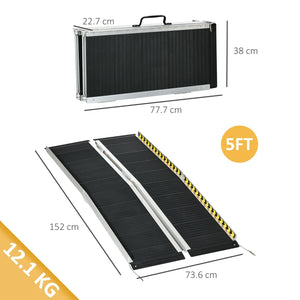 HOMCOM Wheelchair Ramp, 152L x 73Wcm, 272KG Capacity