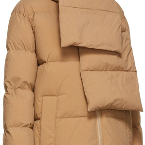 Hugo Boss Women's Duck Down Patinara Puffer Camel Scarf Hood UK 12