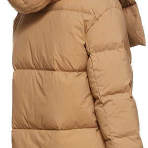 Hugo Boss Women's Duck Down Patinara Puffer Camel Scarf Hood UK 12
